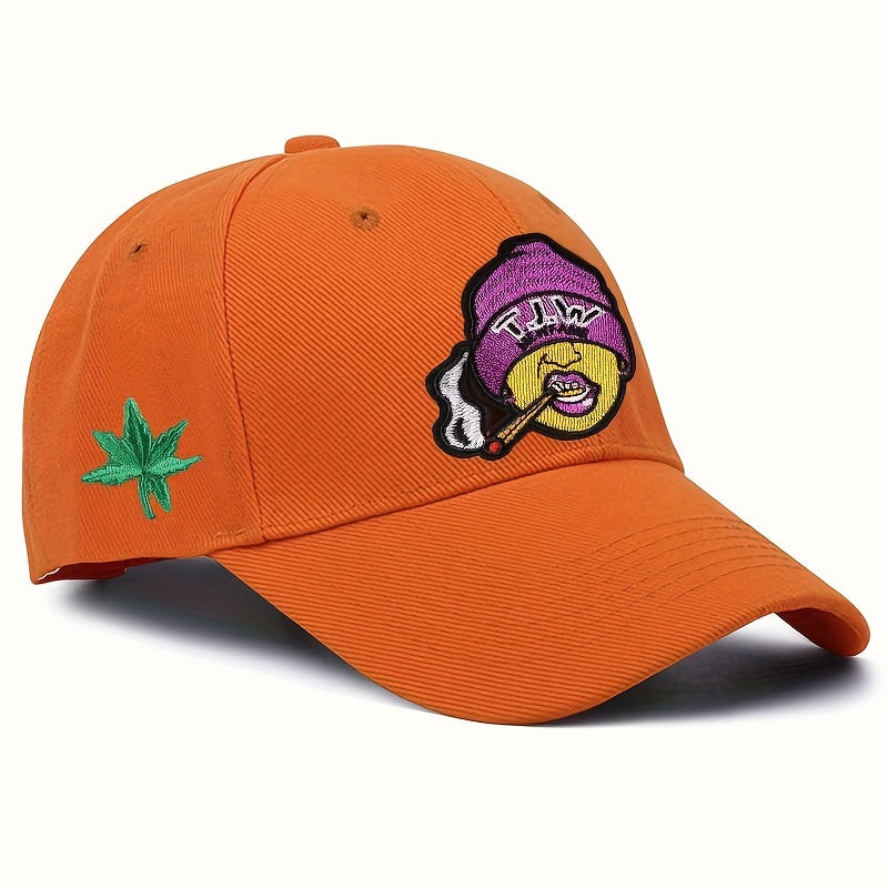 Embroidered Peaked Cap for Men Street Sunshade Baseball Hat