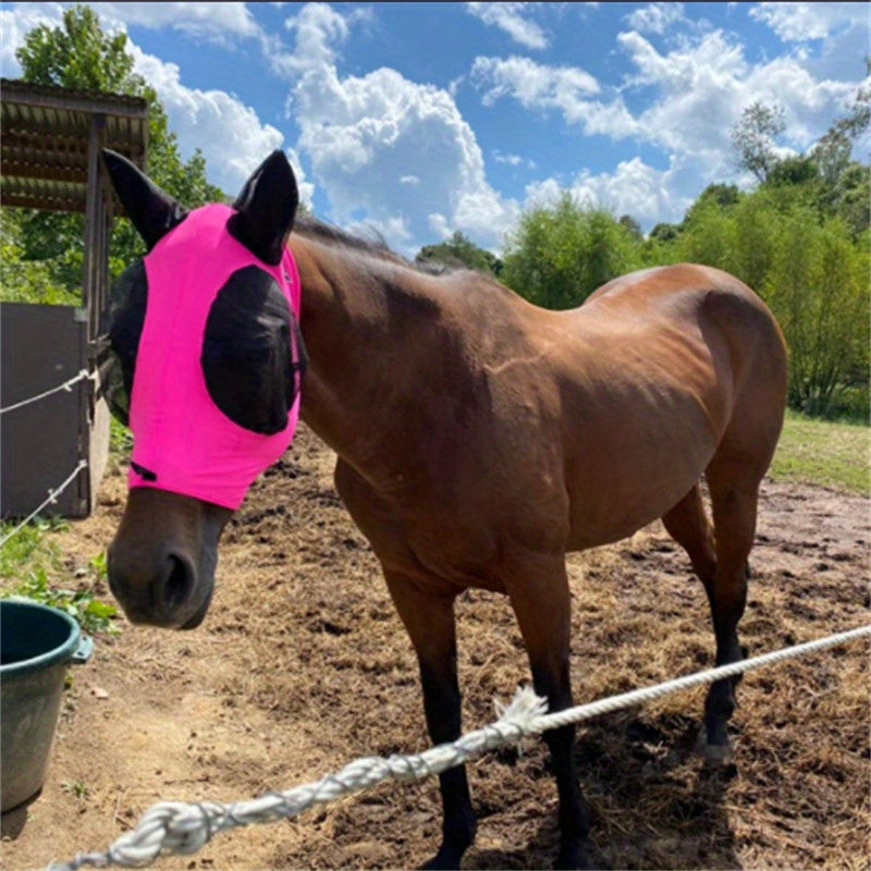 Horse Mask Anti Fly Worms Breathable Mesh Eye Cover