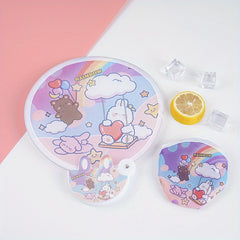 Cartoon Pattern Fan Carry on Plastic Fan Mini Portable Fan
