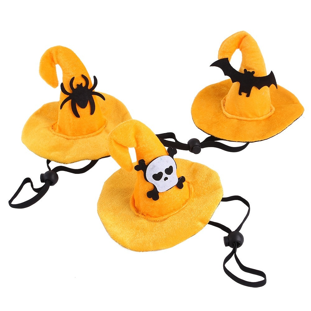Pet Halloween Witch Hat with Spider Pattern Costume for Cats & Dogs