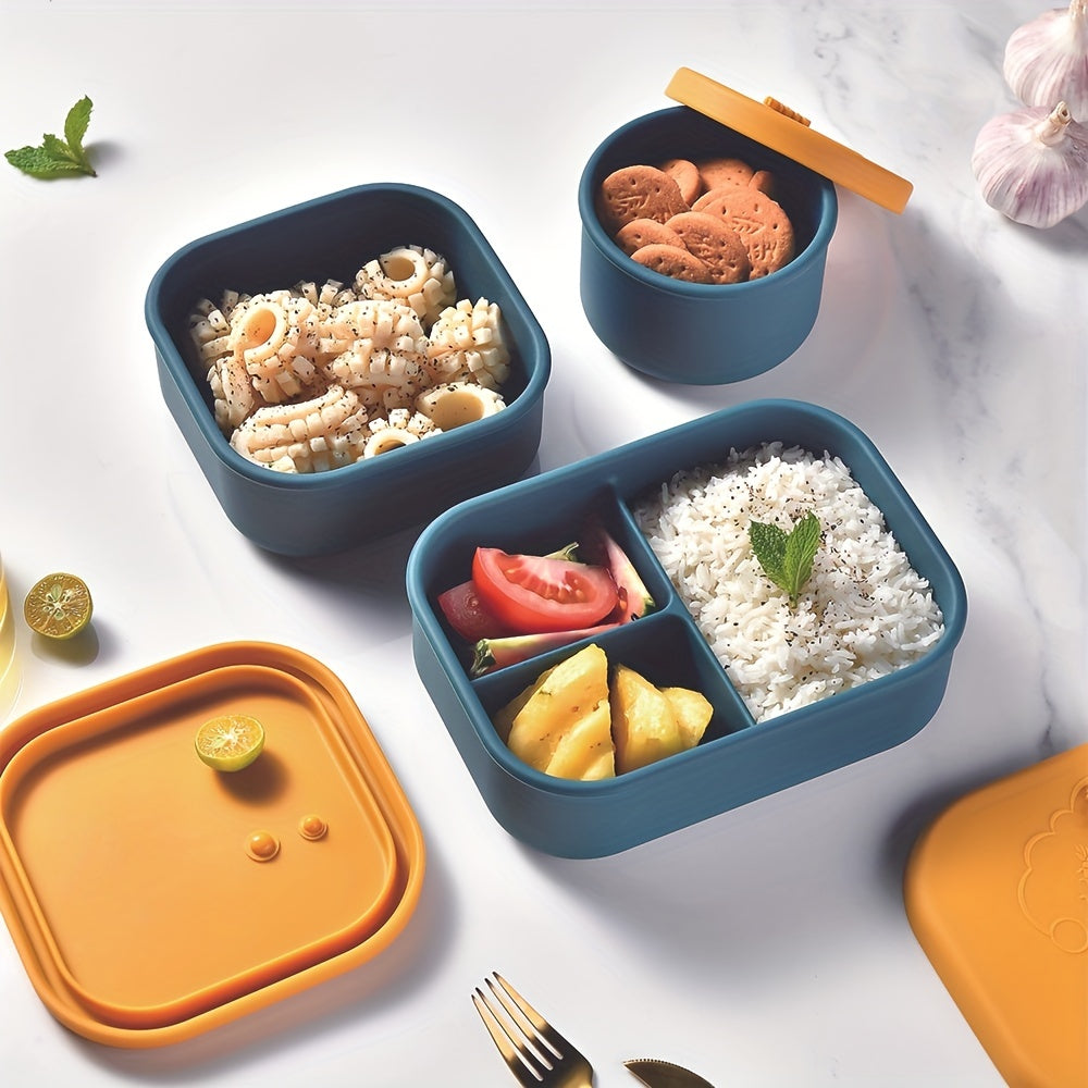 Portable Silicone Lunch Box Leakproof Container