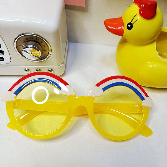 Cartoon Rainbow Frame Sunglasses Sun Protection for Kids