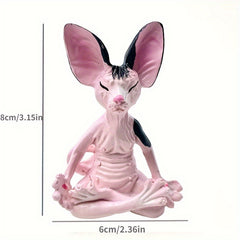 Hairless Cat Meditation Resin Decorations for Home