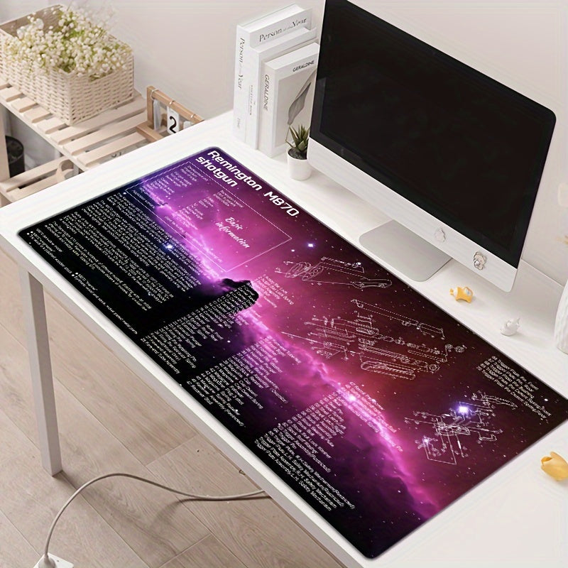 Large Mouse Pad Gun Disassembly Pattern Desktop Mat