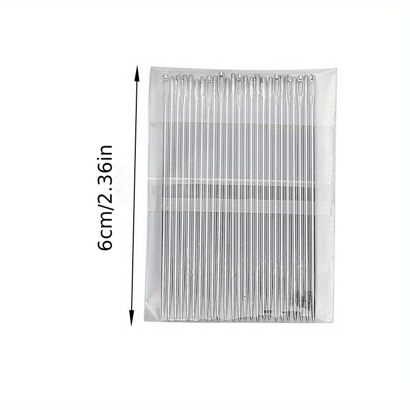 25pcs Large Eye Sewing Needles Stainless Steel Knitting Needl
