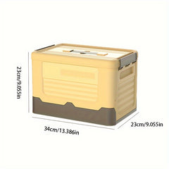 Plastic Folding Storage Box Car Trunk Storage Box Dormitory Book Storage Case