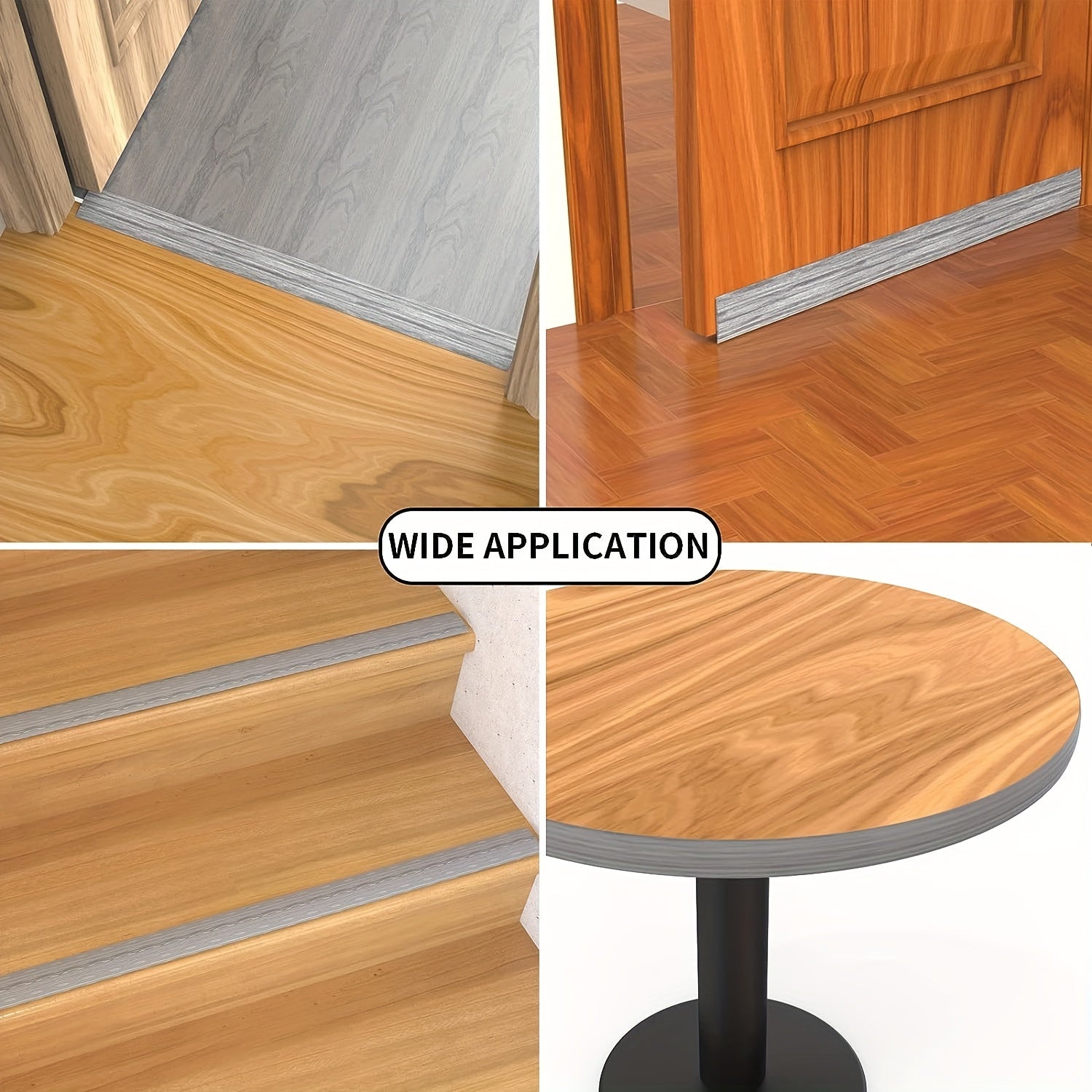 Floor Transition Strip Self Adhesive Vinyl Flat Divider Strip Trim