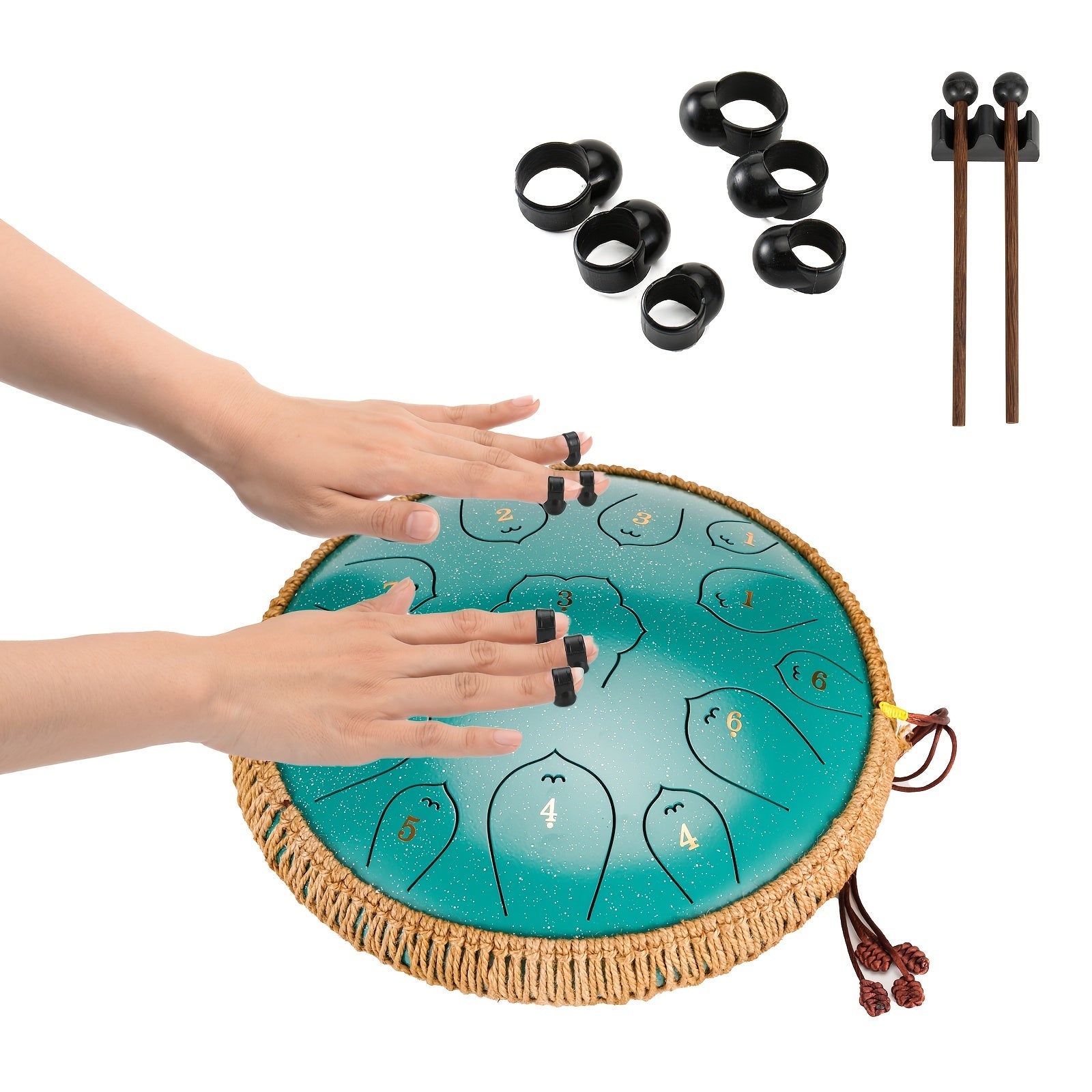 13 Steel Tongue Drum F Key Hanplate Percussion Instrument