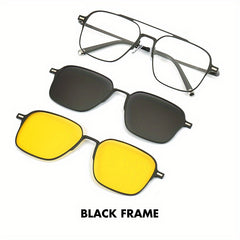 3-in-1 Magnet Clip Sunglasses for Men Women Polarized UV400