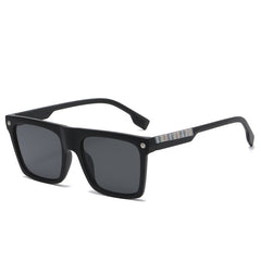 Plaid Print Oversized Square Sunglasses For Women UV400 Protection