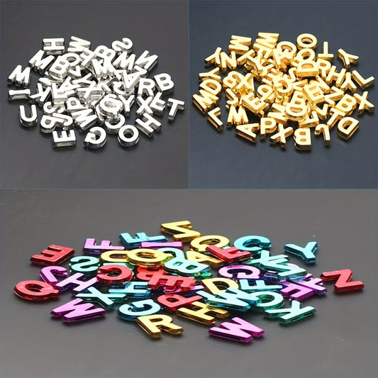 50pcs Large Letter Acrylic Beads Multicolor for DIY Necklace Bracelet Toys