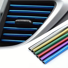 10PCS Car Air Conditioner Outlet Decorative U Shape Moulding Trim Strips