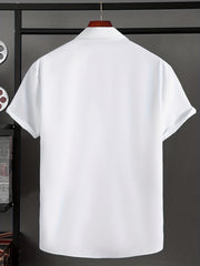 Men's Lapel Solid 4998 Graphic Button Down Shirts Top Blouse