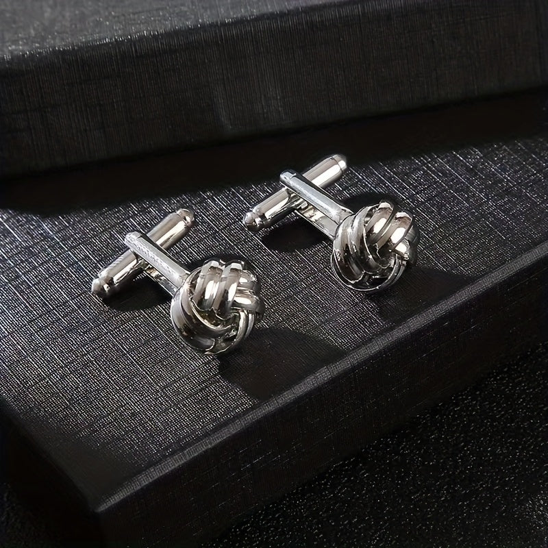Fried Dough Twists Cufflinks Sleeve Nails for Men's Shirts