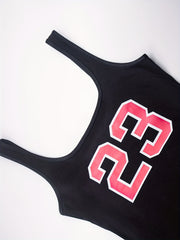 Sleeveless Tank Romper Sports Jumpsuit for Women