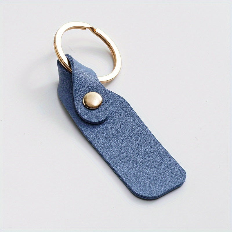 Men's Leather Twist Key Chain Keyring Bag Ornament