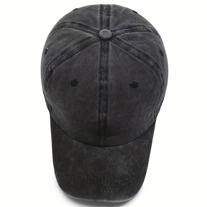 Distressed Denim Baseball Cap Vintage Ball Cap
