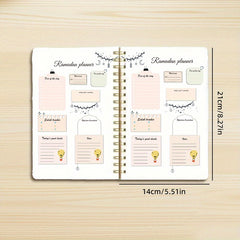 Ramadan Planner A5 Spiral Diary with Crescent Moon & Mosque Paper