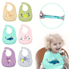 2pcs Silicone Baby Bibs Waterproof Dripping Banana Bibs Cartoon Feeding Bibs