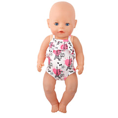 18'' Rainbow Doll Suspender Swimsuit for Baby Born&Our Generation