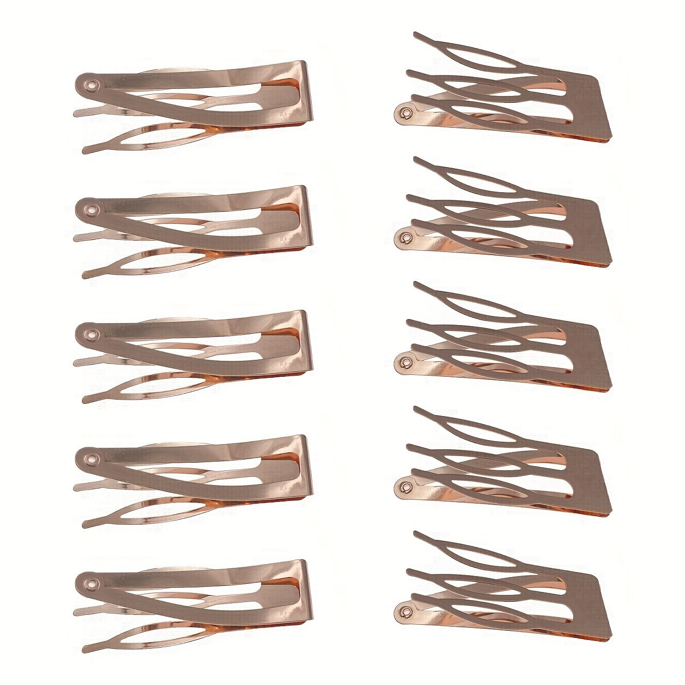10pcs Three Pronged Snap Clip Hair Clip For Side Hair Bang