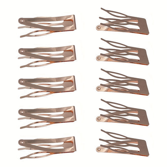 10pcs Three Pronged Snap Clip Hair Clip For Side Hair Bang