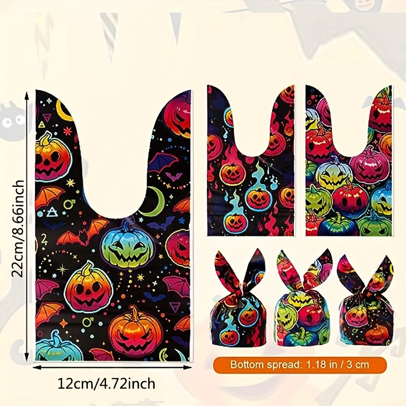 30pcs Halloween Candy Bags Trick Or Treat Bunny Shaped Pumpkins