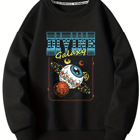 Boys' Outdoor Graphic Sweatshirt - Stylish, Stretchy, Breathable