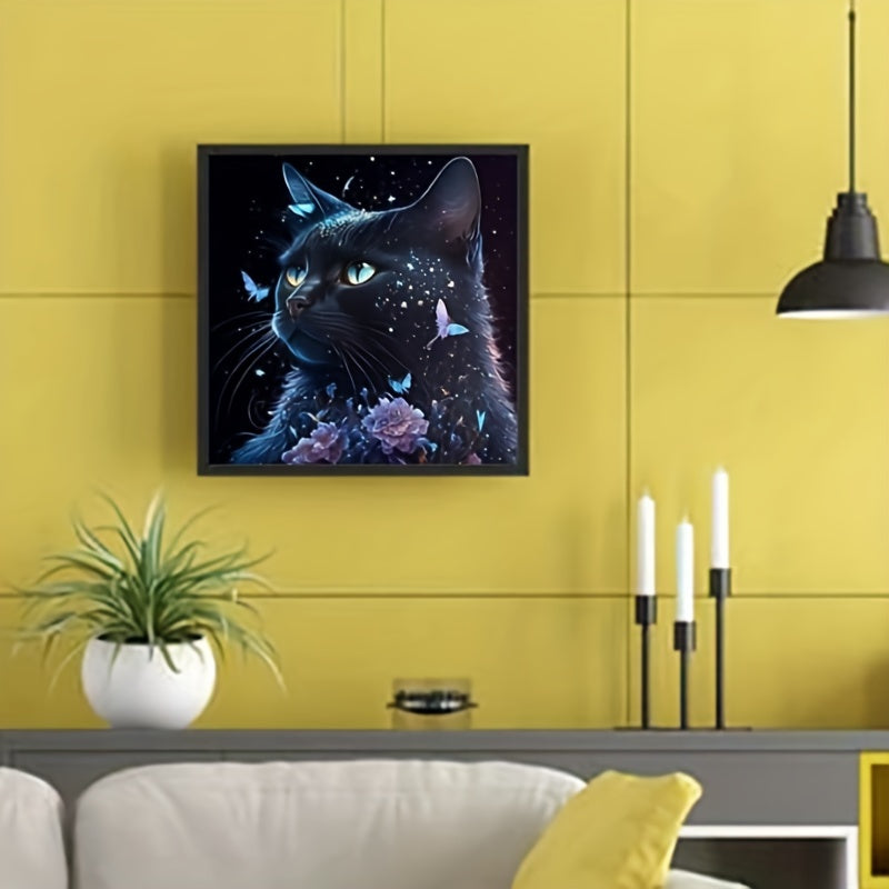 DIY 5D Butterfly Cat Diamond Painting Set