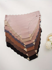 7 Pcs Seamless Hipster Panties Solid Comfortable Stretch Women's Underwear