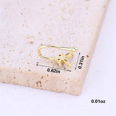 Glamor Zircon Butterfly Nose Ring Women's Delicate Jewelry Nose Clip