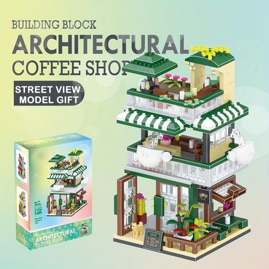 Street View Building Model Creative Blocks Ornaments Decoration