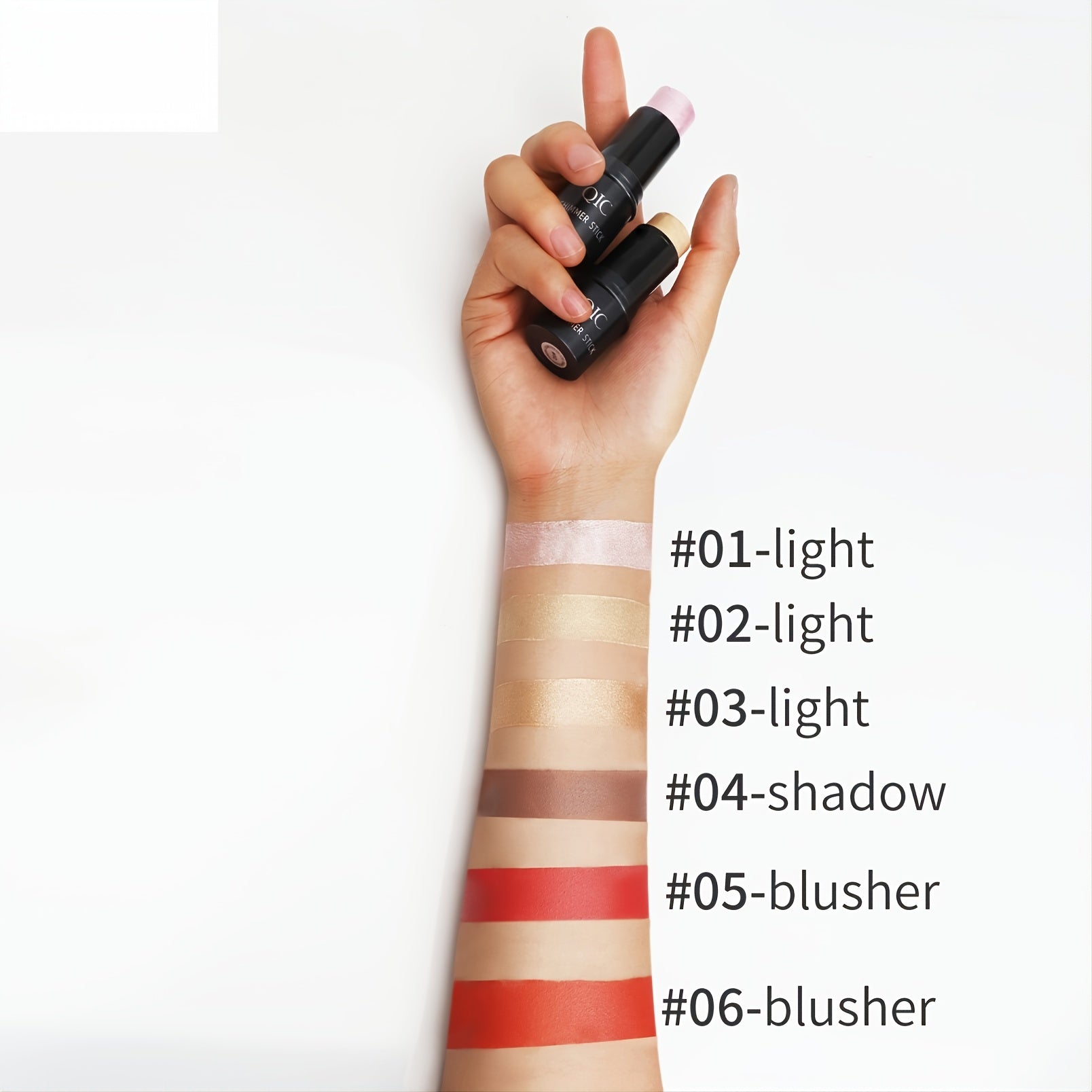 6 Color Shimmer Highlighter Set for Face Contour