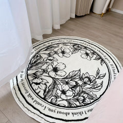 Nordic Round Cashmere Rug Plush Floor Rug 59.94 x 59.94