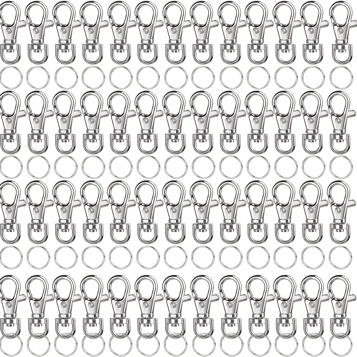 40PCS Swivel Snap Hooks and Key Rings DIY Keychain Making Kit