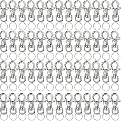 40PCS Swivel Snap Hooks and Key Rings DIY Keychain Making Kit