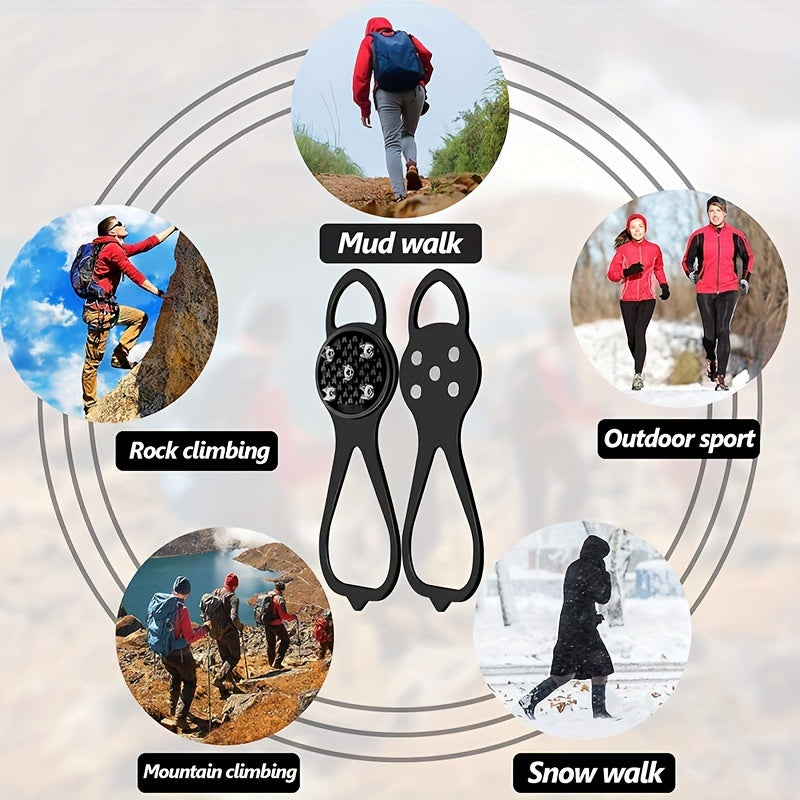 Non-slip Clamp Nails Ice Shoe Nails with 5 Teeth for Hiking Skiing