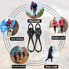 Non-slip Clamp Nails Ice Shoe Nails with 5 Teeth for Hiking Skiing