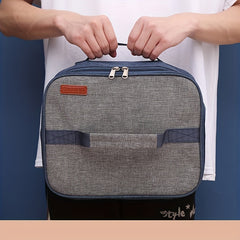 Square Lunch Box Bag Portable Thermal Insulation Waterproof Bento Bag