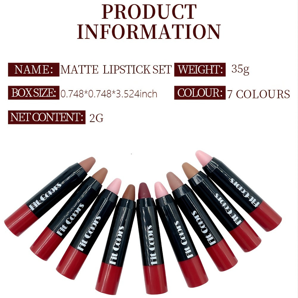 Long Lasting Matte Lipstick Set - Easy to Apply, Non Drying