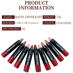 Long Lasting Matte Lipstick Set - Easy to Apply, Non Drying