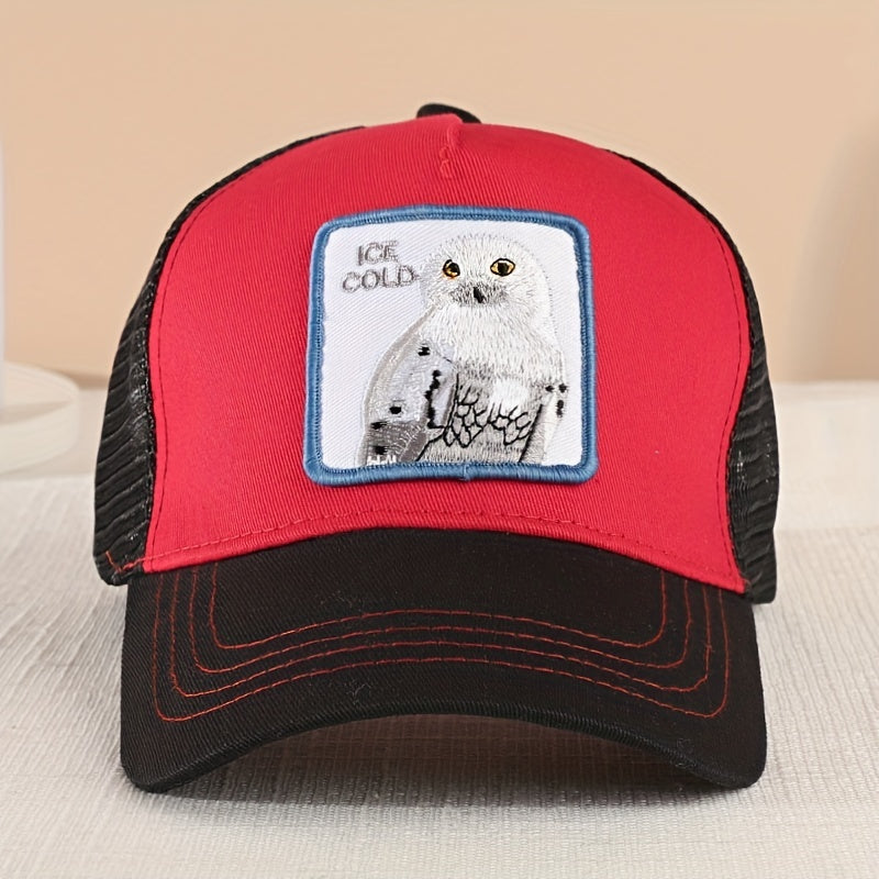 Owl Animal Baseball Cap Summer Mesh Sunshade Peaked Cap