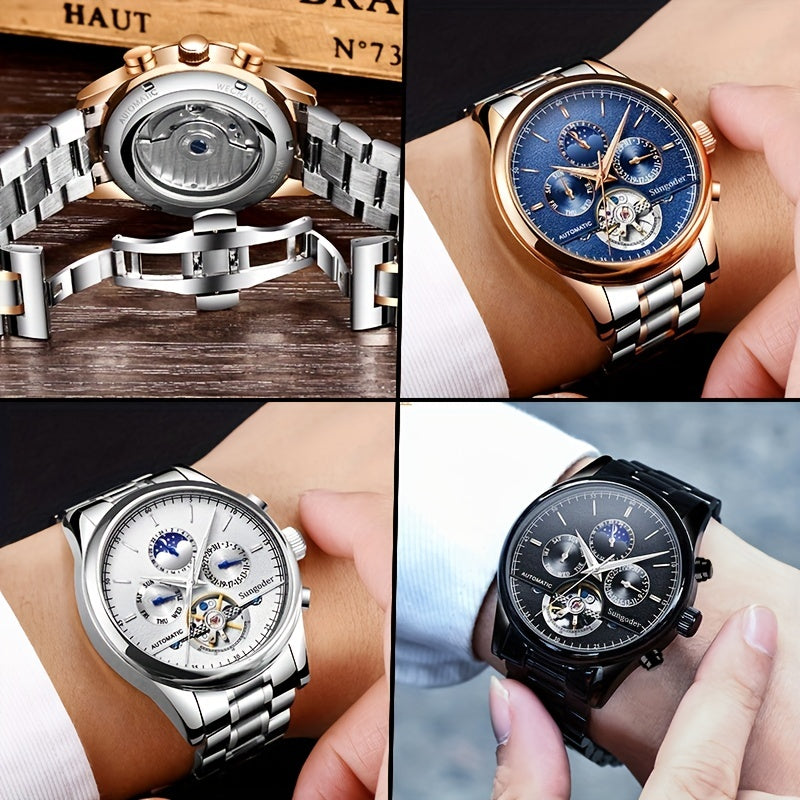 SUNGODER Auto Mechanical Men's Watch Stainless Steel Water Resistant
