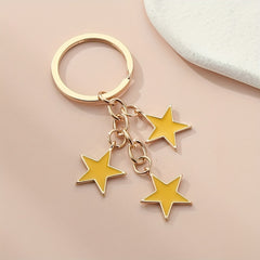 Little Stars Keychain Alloy Key Ring Purse Bag Backpack Car Key Charm