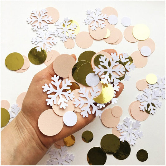100pcs Christmas Snowflake Disc Party Decoration Confetti