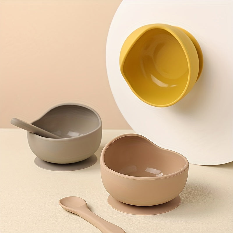 Silicone Bowl & Spoon Set for Safe Feeding