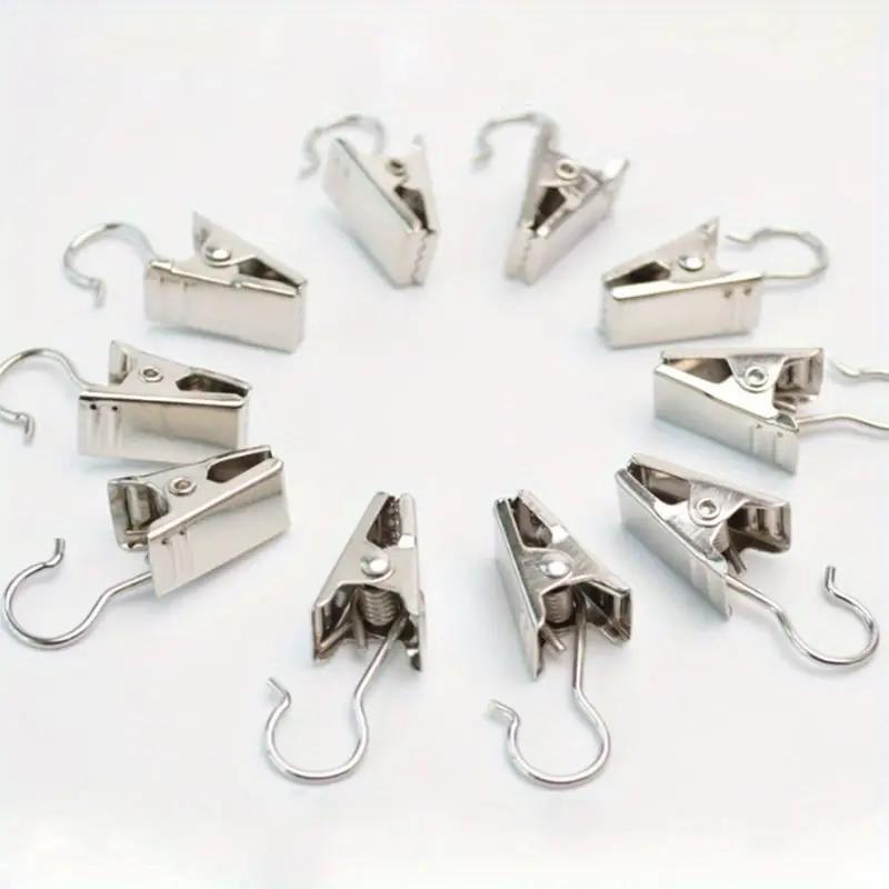 20pcs Metal Curtain Clips Household Decorative Hooks Curtain Buckles