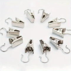 20pcs Metal Curtain Clips Household Decorative Hooks Curtain Buckles