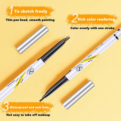 Silky Eyeliner Gel Pen Waterproof Smudge Proof 3 Colors