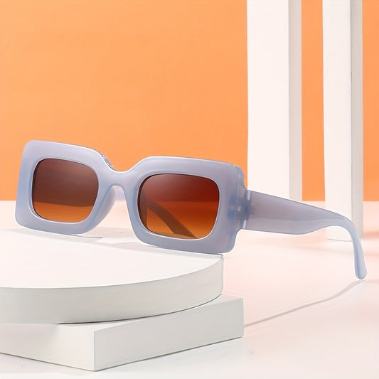 Y2K Rectangle Sunglasses UV400 Sun Shades for Beach Party